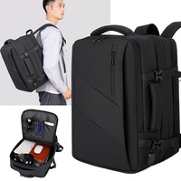 Mochila de Viaje para Hombre, Estilo Minimalista, Gran Capacidad, Diseño Ejecutivo, Bolsa para Portátil de Mezclilla con Aspecto Premium, Poliéster