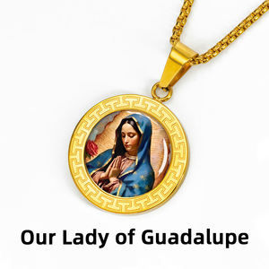 GIVELUCK - Colgante <span class=keywords><strong>de</strong></span> Nuestra Señora <span class=keywords><strong>de</strong></span> <span class=keywords><strong>Guadalupe</strong></span>, <span class=keywords><strong>Virgen</strong></span> <span class=keywords><strong>de</strong></span> <span class=keywords><strong>la</strong></span> Paz, Estilo Religioso, Proyecto al por Mayor - Product Image 2