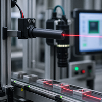 Module laser ligne rouge Zhonghe 650nm 12-24V DC, focalisation réglable 30-200mW, 12x50mm, qualité industrielle, pour vision industrielle et positionnement 1