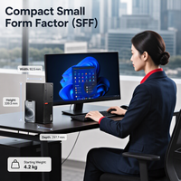 Nouvel ordinateur de bureau Lenovo ThinkCentre K70 petit format, 14e génération I3, ensemble complet avec moniteur 24 pouces, clavier et souris, version US, garantie 3 ans