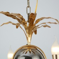 Lustre Moderne de Luxe en Fer Forgé Gramercy avec Verre pour Îlot de Cuisine, Salon, Salle à Manger, Petit Luminaire Suspendu