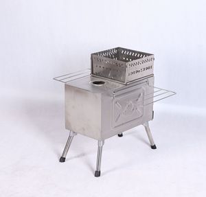 Picknick-kampeertent met roestvrijstalen saunaoven, huishoudelijke opvouwbare draagbare houtkachel - Product Image 6