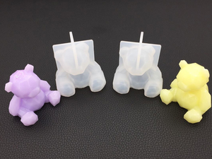 3D ayı silikon kalıp DIY geometri Stereo ayı kalıp - Product Image 3