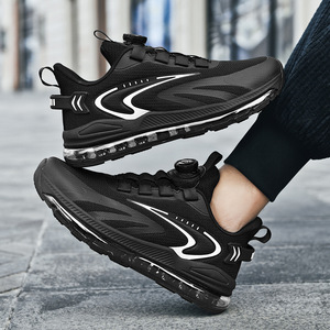 Zapatillas Deportivas Casuales con Hebilla Giratoria, Amortiguación de Aire de Longitud Completa, Gran Tamaño, Absorción de Impactos, Zapatillas para Correr para Estudiantes - Product Image 4