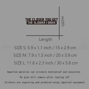 <span class=keywords><strong>Ne</strong></span> vous approchez <span class=keywords><strong>pas</strong></span> trop de moi, ou je conduis plus lentement – autocollants créatifs et amusants pour les fans et les amateurs de dessins animés, haute qualité pour voitures et camions - Product Image 4