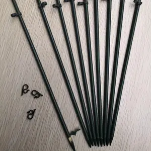 竹棒，用于兰花支撑，带涂漆或增塑PVC涂层夹
