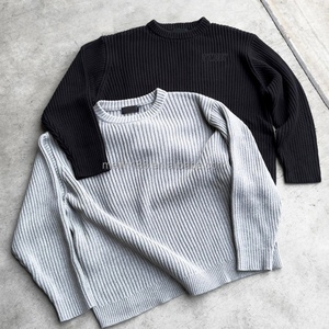 Pull col rond personnalisé avec logo, pull en <span class=keywords><strong>laine</strong></span> vierge à manches longues, pull tricoté en coton pour <span class=keywords><strong>homme</strong></span>, <span class=keywords><strong>chemise</strong></span> à manches longues - Product Image 1