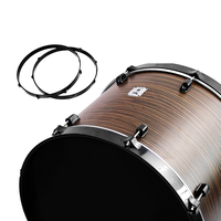 Beatello 22 Inch Drum Hoop 8 Hole Drum Circle 2 Piece Black Color Music Instrument Resin Bass Kick Drum Hoops