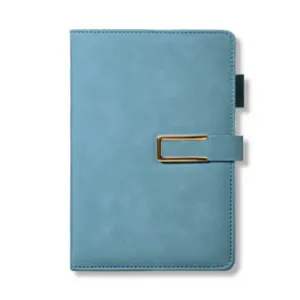 A6 Simple Business Notebook Leather Case Metal Buckle Design Meeting Minutes Travel Plan Cash Budget Notebook