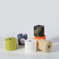 Vente en gros pas cher papier toilette en bambou 3 plis biodégradable de marque privée ultra doux