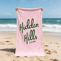 Serviette de plage en microfibre personnalisée avec logo OEM, séchage rapide, sans sable, impression par sublimation, idéale pour les centres de villégiature et les cadeaux de voyage – Vente en gros