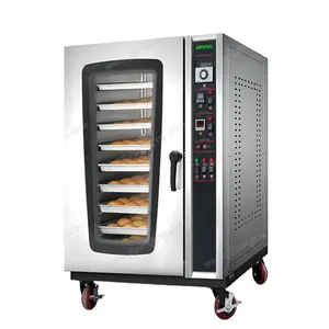 Wide Type Hotel Factory Bakery Machine Electric Hook Lifting 10 Tray Rack Rotary Oven