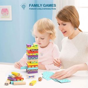บล็อกไม้สีสันสดใส เกมต่อไม้สำหรับเด็กอายุ 4-8 ปี พร้อมชิ้นส่วน 51 ชิ้น - Product Image 4