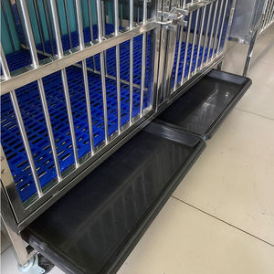 EUR VET Factory Outlet <span class=keywords><strong>Cage</strong></span> lourde double couche pliable en acier inoxydable pour animaux de compagnie avec plateaux pour vétérinaire - Product Image 6