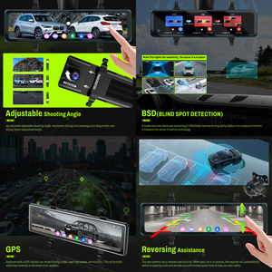 Видеорегистратор Podofo с двумя камерами, 11,26 дюйма, 4K и 1080P, автомобильный монитор DVR, ночное видение, Wi-Fi, задняя камера + датчик гравитации, ADAS, BSD и LCA - Product Image 3