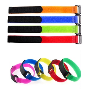 Attaches-câbles réglables personnalisées double face en polyester et nylon avec boucle auto-agrippante - Product Image 4