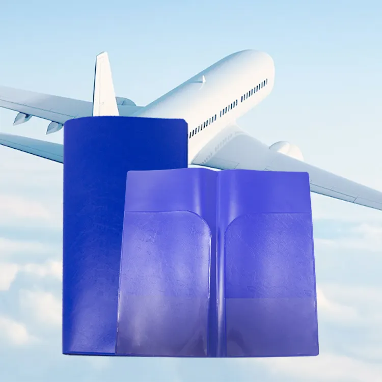 PVC diseño personalizado impreso impermeable PlasticTravel cartera billete documento titular pasaporte cubre