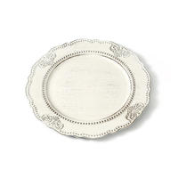 Plateau rond rétro personnalisé en plastique PP de 33 cm, durable, pour décoration intérieure vintage, assiettes de présentation de 13 pouces, plateaux de service, décoration de mariage