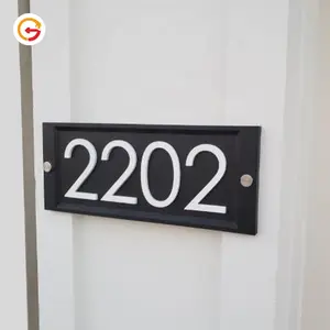 Jagarsign-Placa de dirección personalizada, placa de aluminio para el número de la casa