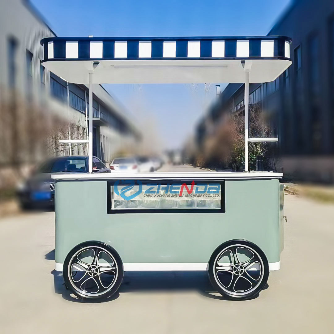 Outdoor Market Mobile Shopping Vending Cart Float Stall Snack Display Stand Business Event Trade Show Trolley
