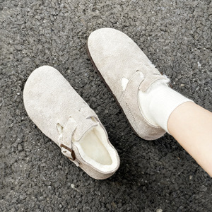 Chaussures d'hiver pour femmes en cuir véritable doublées de <span class=keywords><strong>fourrure</strong></span> de renard, légères, antidérapantes, à bout rond, pour un style élégant - Product Image 3