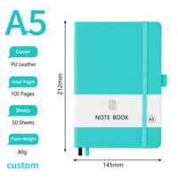 Carnet A5 personnalisé en cuir PU multicolore avec sangle, idéal pour la planification au bureau et la gestion d'usine