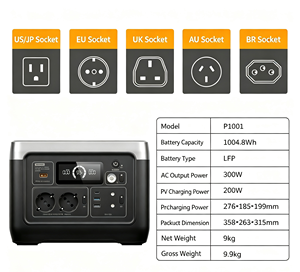 P10011004Wh Stockage d'énergie extérieur haute capacité pour le camping et les camping-cars, batterie lithium rechargeable LiFePO4 - Product Image 4