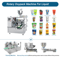 Automatische Stand-up Pouch verpakkings-, vul- en verpakkingsmachine voor 500ml en 1L olie, honing, sap, dranken, gelei, tomatensaus, voorgemaakte zakken en Doypack verpakkingen