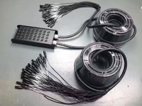 Boîte de câbles de scène à 32 canaux, 2 câbles principaux, câble DMX audio De Y Power Snake XLR mâle vers femelle, multi-microphone