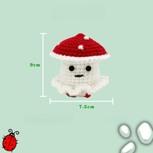 Kit de Material para Hacer un Llavero de <span class=keywords><strong>Muñeca</strong></span> de Hongo de Ganchillo Hecho <span class=keywords><strong>a</strong></span> Mano, Adorno de Escritorio de Apoyo Emocional, Figura de Regalo y Decoración para el Hogar - Product Image 5