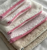 Pochette zippée personnalisée pour articles de toilette et de voyage, organiseur de cosmétiques pour femmes, sac à maquillage uni, vente en gros