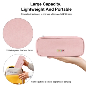 Grande trousse à crayons Grande capacité Sac à crayons Grande <span class=keywords><strong>pochette</strong></span> de rangement Organisateur de stylos Simple Papeterie Sac Taille: 235X105X50mm - Product Image 4