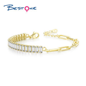 2025 pulseras de cadena de hip hop multicolor colorido sin fin O Ring Link pulseras de boda chapadas en oro cubano - Product Image 5
