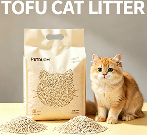 Litière pour chat en tofu, fabrication en usine, forte absorption, biodégradable, qualité export - Product Image 1