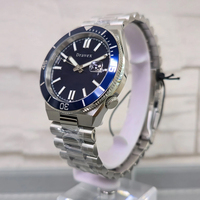 Montre mécanique en acier inoxydable Tsuyosat NJ0230, étanche, avec cadran bleu marine à motif soleil, personnalisable, en promotion