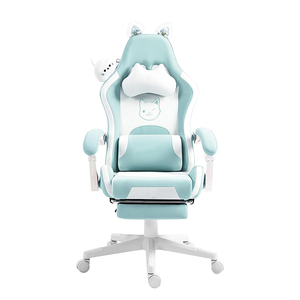 Chaise de bureau inclinable de jeu populaire au Canada, oreilles de chat mignonnes, lapin noir rose, massage, chaise de bureau inclinable pour ordinateur, canapé pour chat et chien - Product Image 3