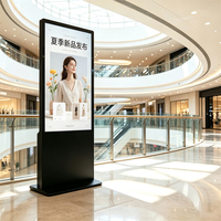 Afficheur publicitaire LCD commercial de 43 à 65 pouces, à poser au sol, affichage numérique intelligent, totem, kiosque tactile Android/Windows, OEM