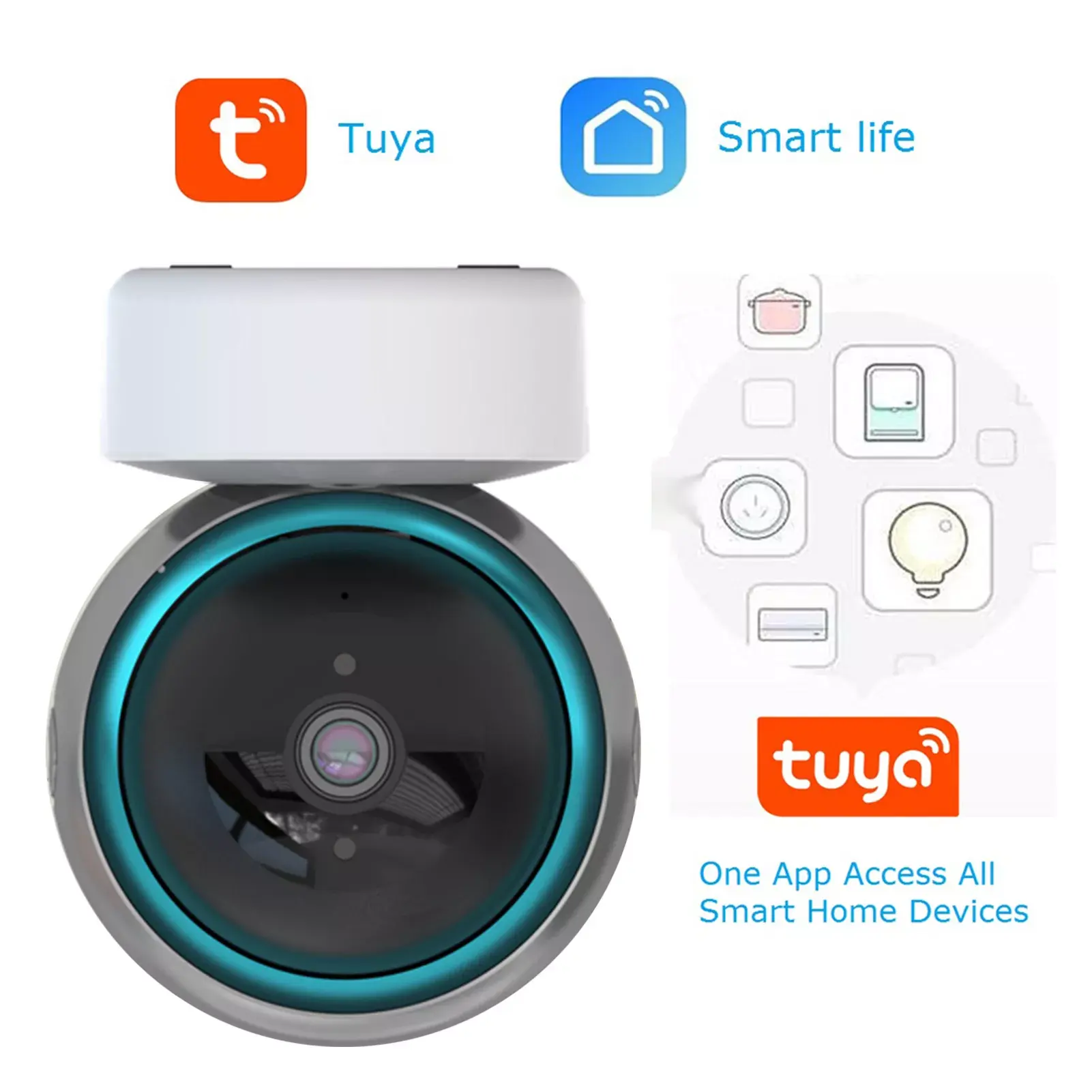 Tuya กล้องอัจฉริยะขนาดเล็ก1080P HD,กล้อง IP กล้องรักษาความปลอดภัยกลางคืนอัจฉริยะแม่เหล็กไร้สายกล้องถ่ายวิดีโอ Wifi ขนาดเล็ก