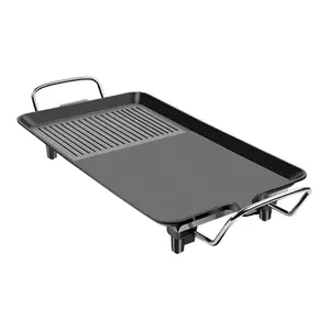 Plaque chauffante électrique antiadhésive pour barbecue, gril de cuisson portable