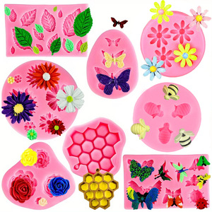 Moldes <span class=keywords><strong>de</strong></span> Silicona Decorativos <span class=keywords><strong>de</strong></span> Varias Formas para Hornear, Herramientas para Hornear, Herramientas para Decorar Pasteles y Fondant - Product Image 1