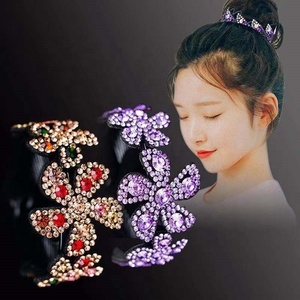 Aksesoris Rambut Berlian dari Pabrik, Jepit Rambut Warna-warni, Jepit Rambut Model Bunga Berhias Berlian Imitasi untuk Rambut - Product Image 1