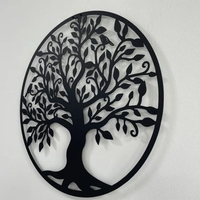 Décoration murale en métal « Arbre de vie » – Art mural rustique en fer ajouré pour mariage et intérieur
