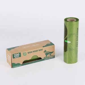 Bolsas para excremento de perro al por mayor, ecológicas, de almidón de maíz, en rollo grande, en caja, a prueba de fugas, biodegradables. - Product Image 1