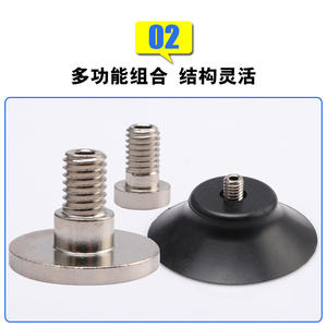 Adaptador de ventosa de vacío M5M6 con boquilla de caucho de nitrilo, conector de piezas neumáticas con tornillos PFGPJG a juego - Product Image 1