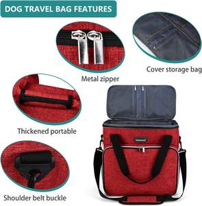 Portador de viaje para mascotas de muestra gratis con altura flexible para gatos y perros | Bolsa de transporte para mascotas de lados suaves con clips de seguridad - Product Image 2
