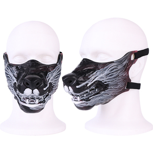 Máscara de media cara Original de lobo sediento de sangre, tamaño ajustable, máscara fetiche BDSM, serie oscura, accesorio de juego de rol - Product Image 1