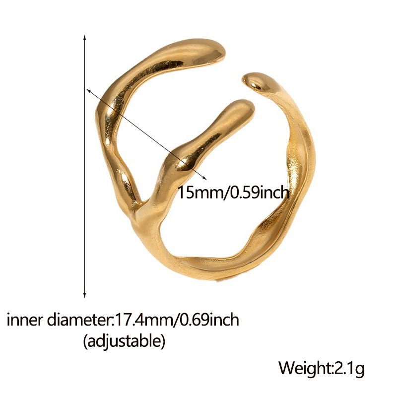 chunky rings 18k gold plated