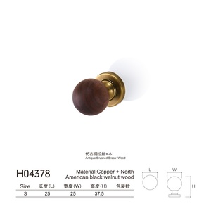 Antique <b>Walnut</b> Ball Pull Handle Creative Pendant Small Drawer Door Handle for Bedroom Bathroom <b>Cabinets</b> Modern Style Wood Design - Product Image 5