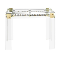Table de jeu de backgammon en acrylique à charnière en laiton sur mesure avec 4 pieds amovibles table d'échecs haut de gamme en lucite