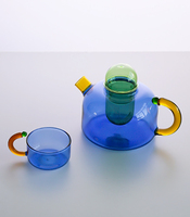 Théière à bulles créative et moderne en verre résistant aux hautes températures avec séparation et filtration du thé, idéale pour les fêtes